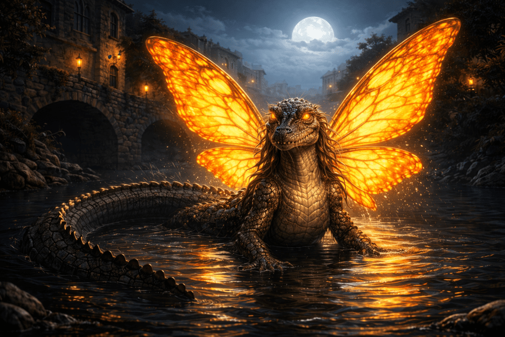 Descubre la leyenda de la monja-mariposa con cuerpo de cocodrilo